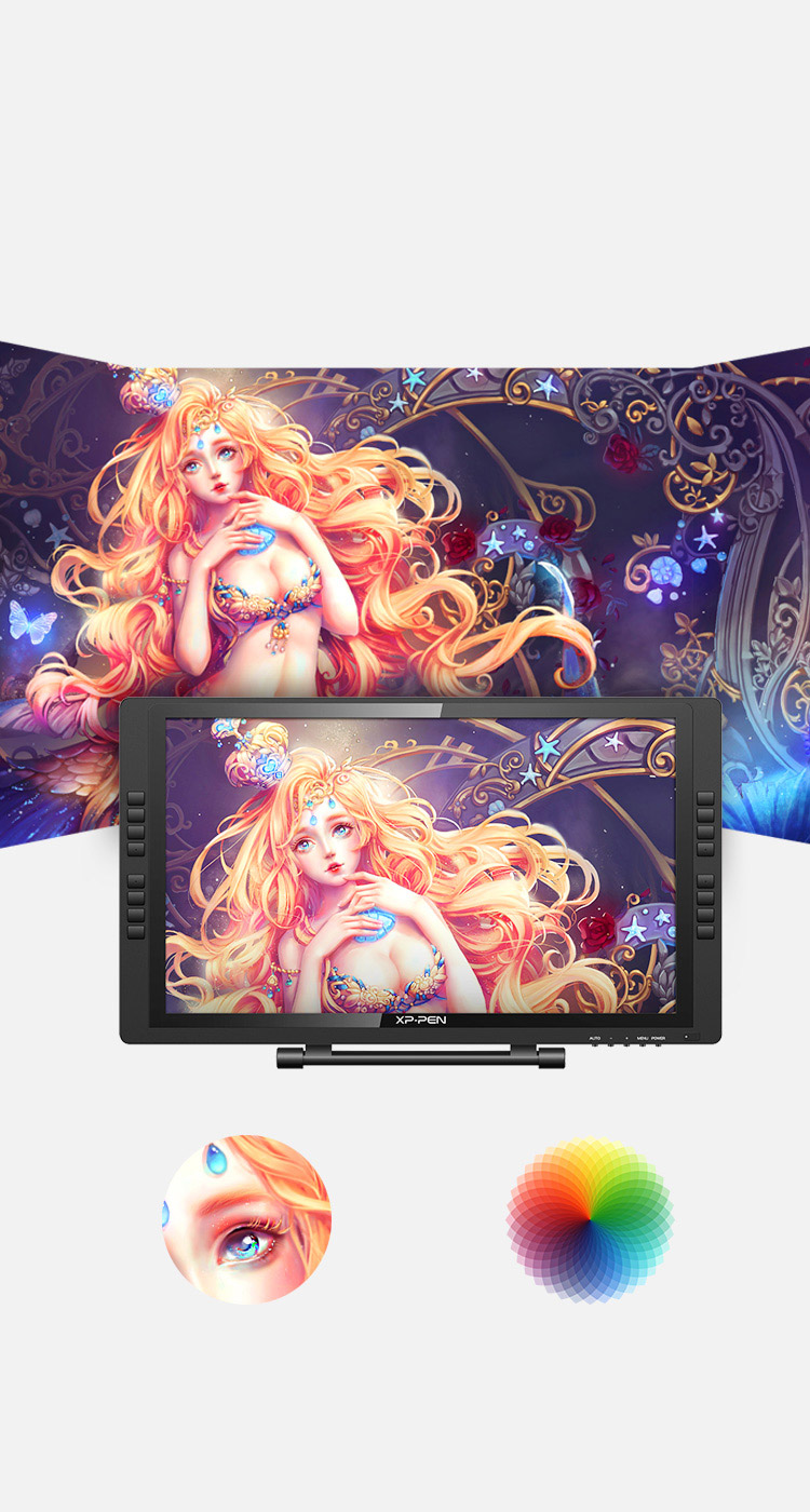 Artist 22E Pro Drawing Tablet features of 1080p resolution HD IPS Display 